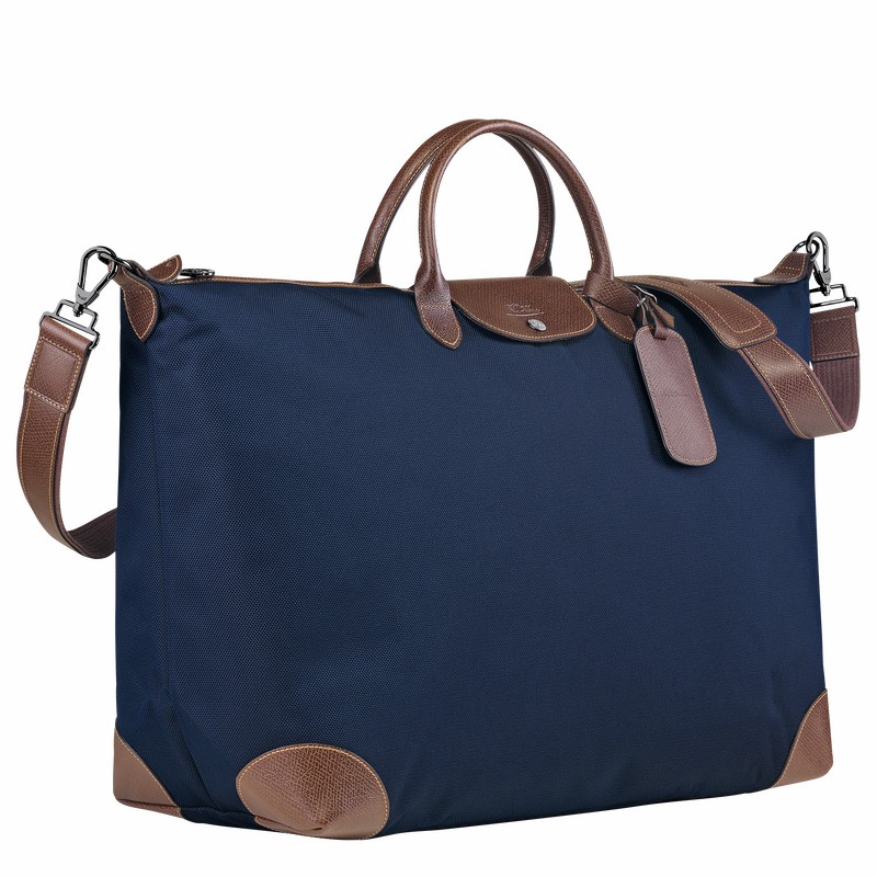 Sac de Voyage Longchamp Boxford M Homme Bleu Soldes | L1625080127-