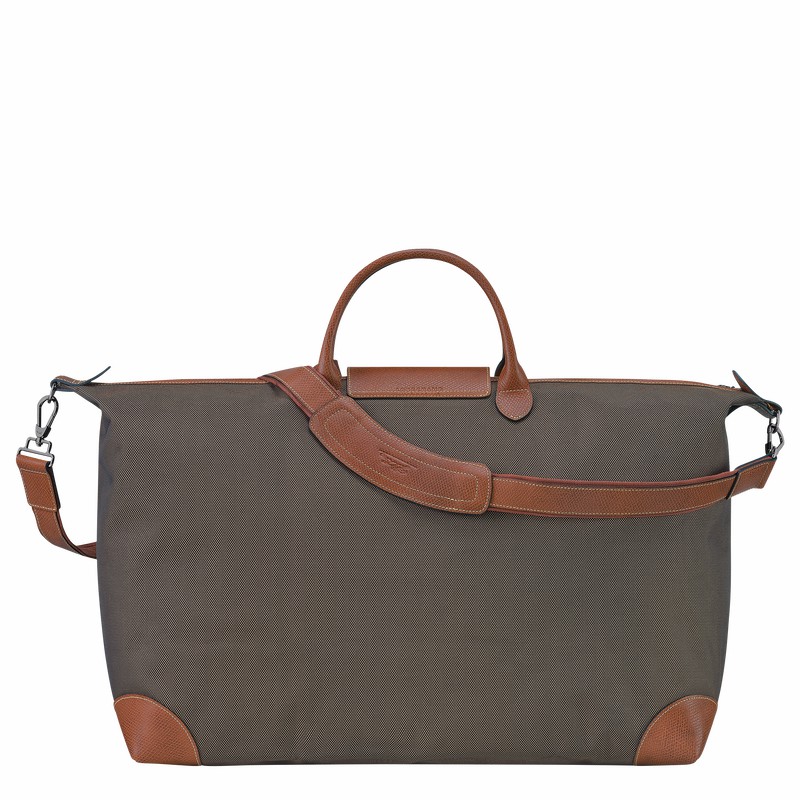 Sac de Voyage Longchamp Boxford M Homme Marron Soldes | L1625080042-