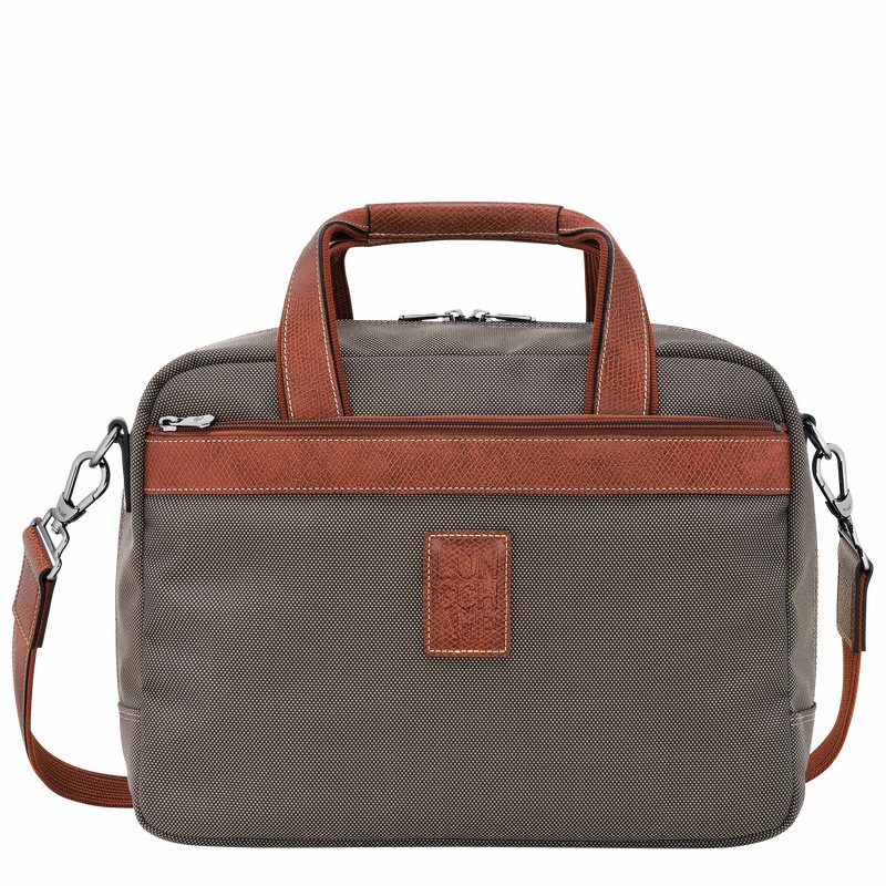 Sac de Voyage Longchamp Boxford S Femme Marron Soldes | L1658080042