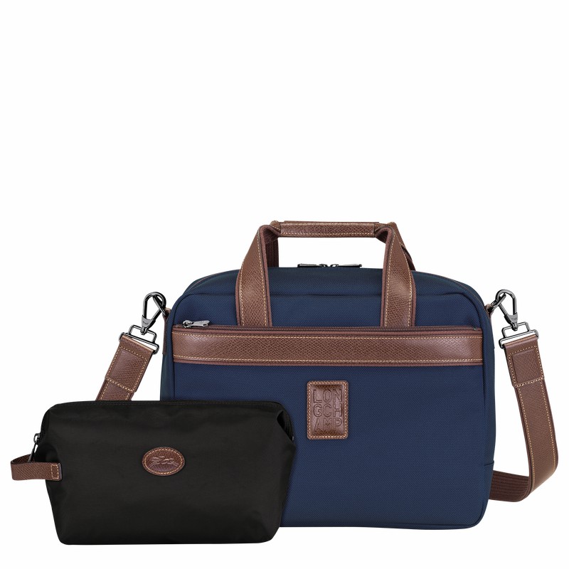 Sac de Voyage Longchamp Boxford S Femme Bleu Soldes | L1658080127