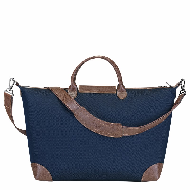 Sac de Voyage Longchamp Boxford S Femme Bleu Soldes | L1624080127