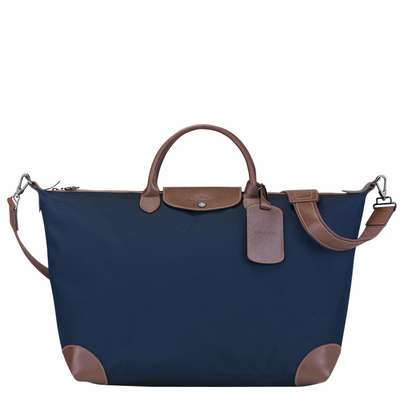 Sac de Voyage Longchamp Boxford S Femme Bleu Soldes | L1624080127