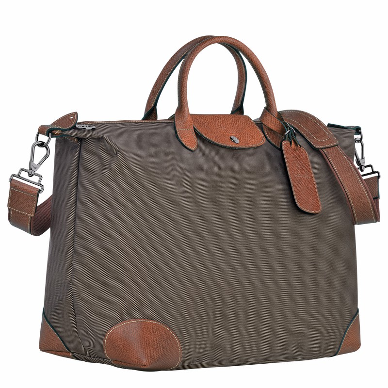 Sac de Voyage Longchamp Boxford S Femme Marron Soldes | L1624080042