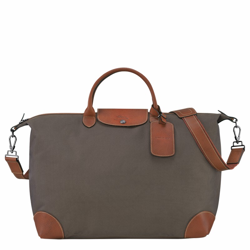 Sac de Voyage Longchamp Boxford S Femme Marron Soldes | L1624080042