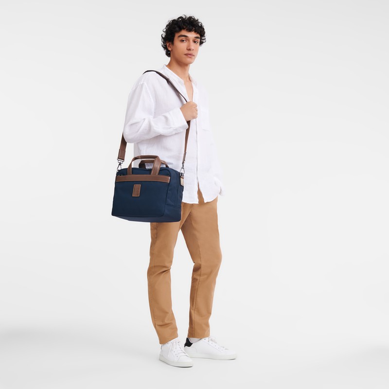 Sac de Voyage Longchamp Boxford S Homme Bleu Soldes | L1658080127-