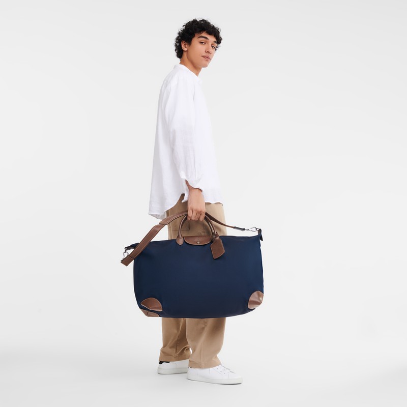 Sac de Voyage Longchamp Boxford S Homme Bleu Soldes | L1624080127-