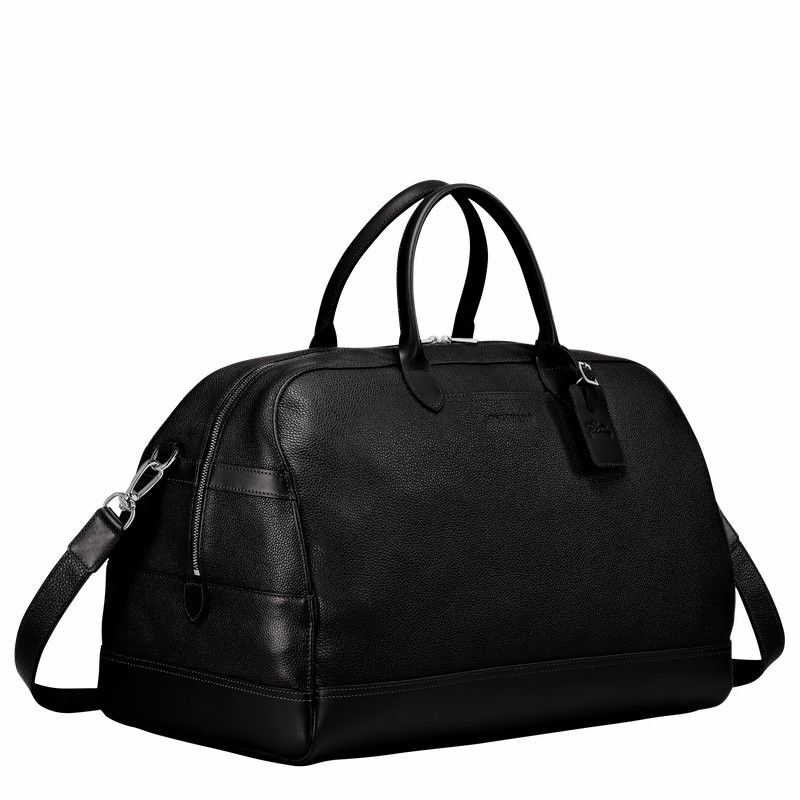 Sac de Voyage Longchamp Le FOULONNÉ M Femme Noir Soldes | L1302021047