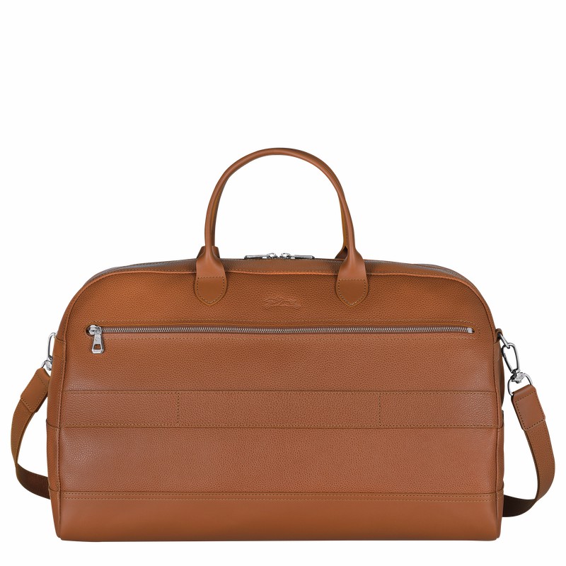 Sac de Voyage Longchamp Le FOULONNÉ M Femme Caramel Soldes | L1302021F72