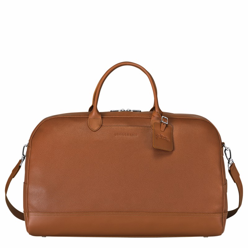 Sac de Voyage Longchamp Le FOULONNÉ M Femme Caramel Soldes | L1302021F72