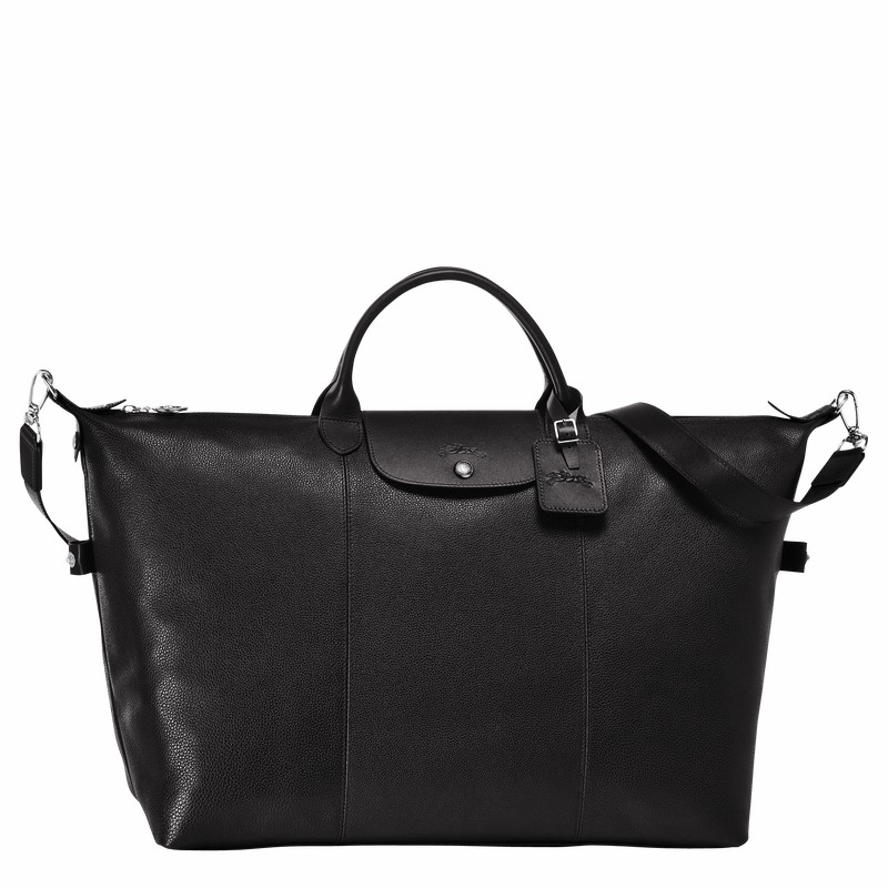 Sac de Voyage Longchamp Le FOULONNÉ M Homme Noir Soldes | L1625021047-