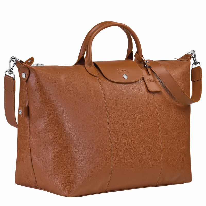 Sac de Voyage Longchamp Le FOULONNÉ S Femme Caramel Soldes | L1624021F72