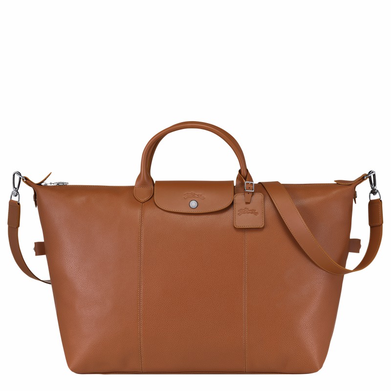 Sac de Voyage Longchamp Le FOULONNÉ S Femme Caramel Soldes | L1624021F72