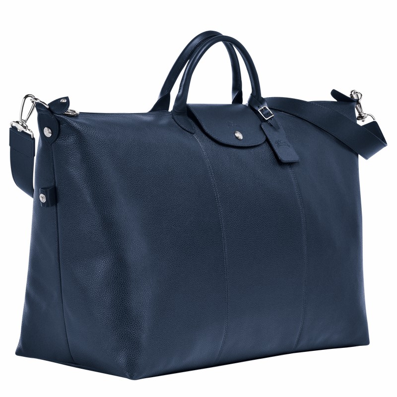 Sac de Voyage Longchamp Le FOULONNÉ S Femme Bleu Marine Soldes | L1624021556