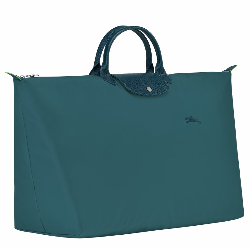 Sac de Voyage Longchamp Le Pliage Green M Homme Paon Soldes | L1625919P89-