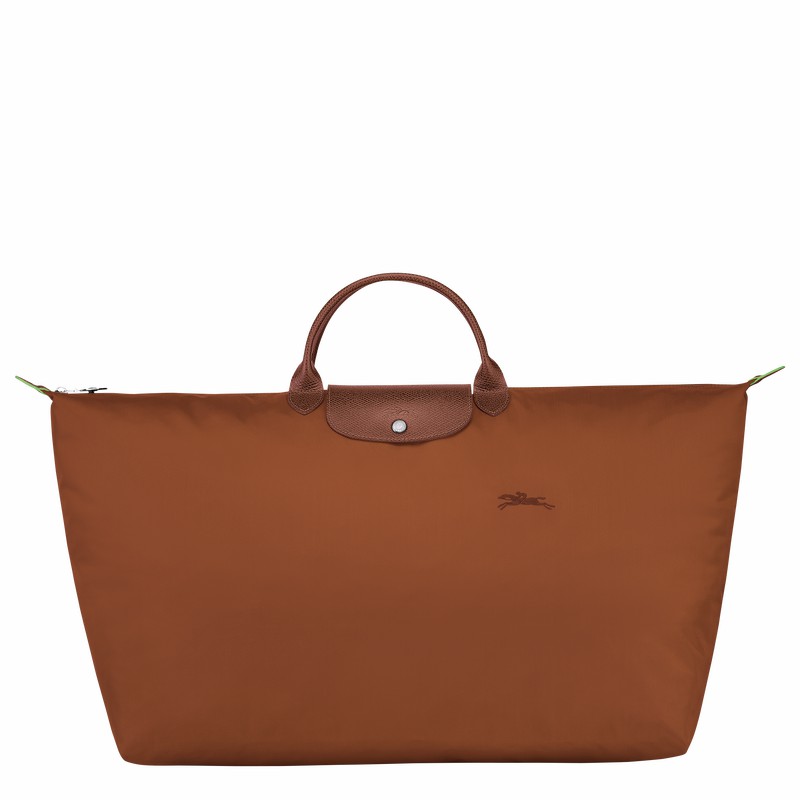 Sac de Voyage Longchamp Le Pliage Green M Homme Marron Soldes | L1625919504-