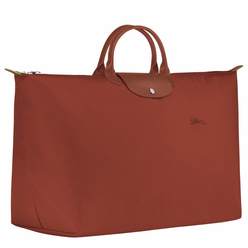 Sac de Voyage Longchamp Le Pliage Green M Femme Marron Soldes | L1625919404