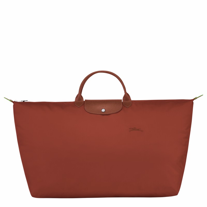 Sac de Voyage Longchamp Le Pliage Green M Femme Marron Soldes | L1625919404