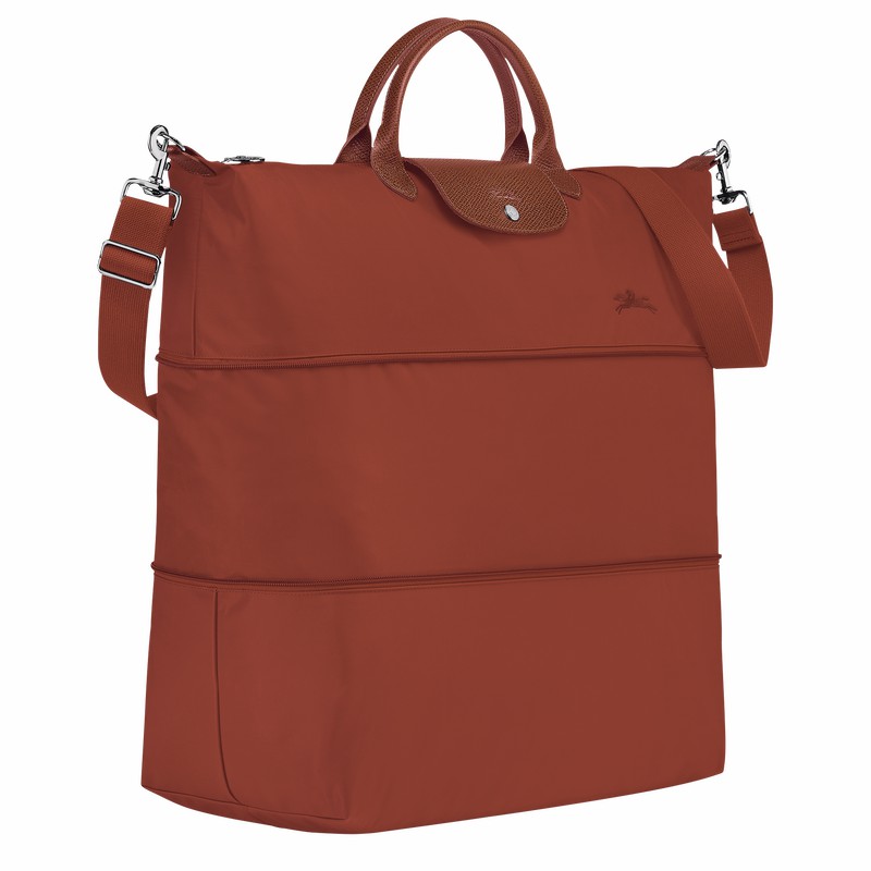 Sac de Voyage Longchamp Le Pliage Green expandable Femme Marron Soldes | L1911919404