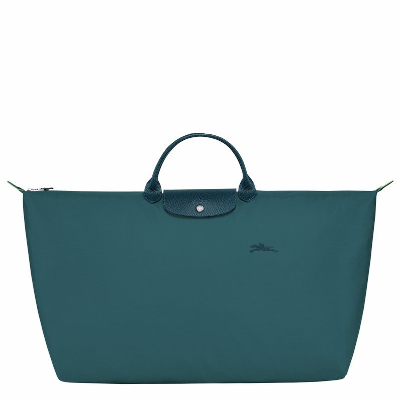 Sac de Voyage Longchamp Le Pliage Green M Femme Paon Soldes | L1625919P89