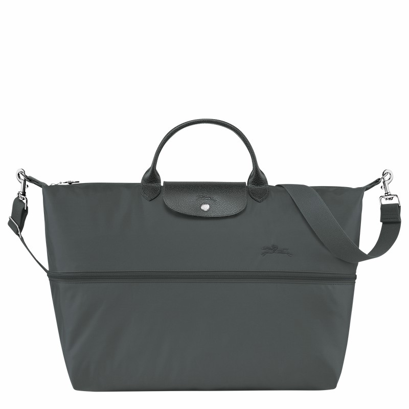 Sac de Voyage Longchamp Le Pliage Green expandable Femme Grise Foncé Soldes | L1911919P66