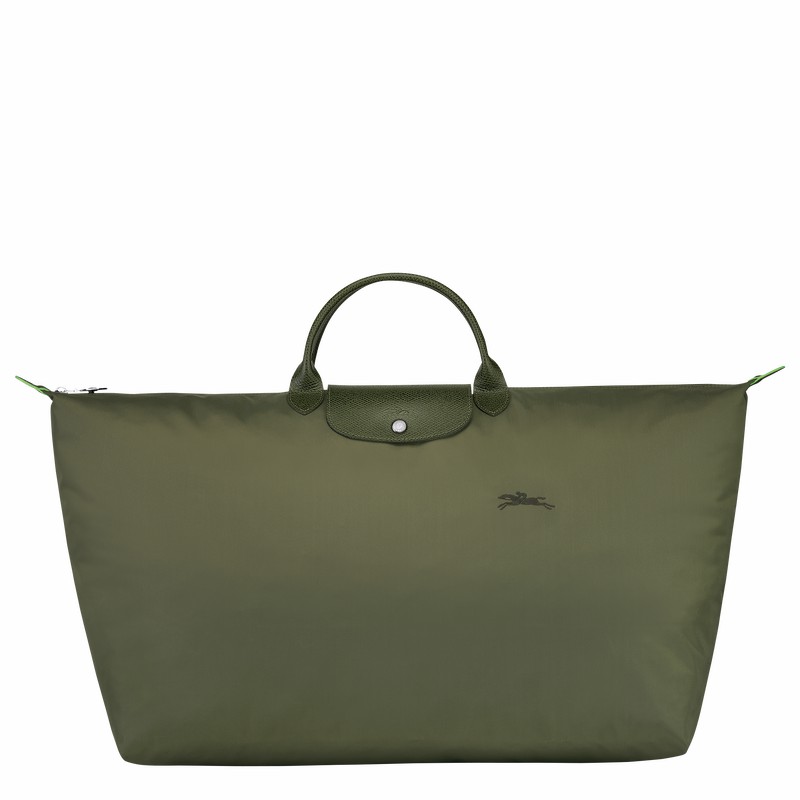 Sac de Voyage Longchamp Le Pliage Green M Femme Vert Soldes | L1625919479