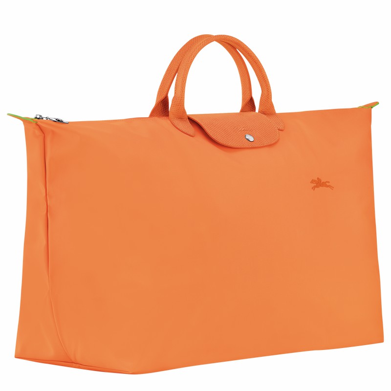 Sac de Voyage Longchamp Le Pliage Green M Femme Orange Soldes | L1625919P54