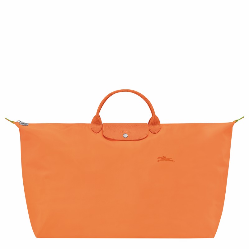 Sac de Voyage Longchamp Le Pliage Green M Femme Orange Soldes | L1625919P54