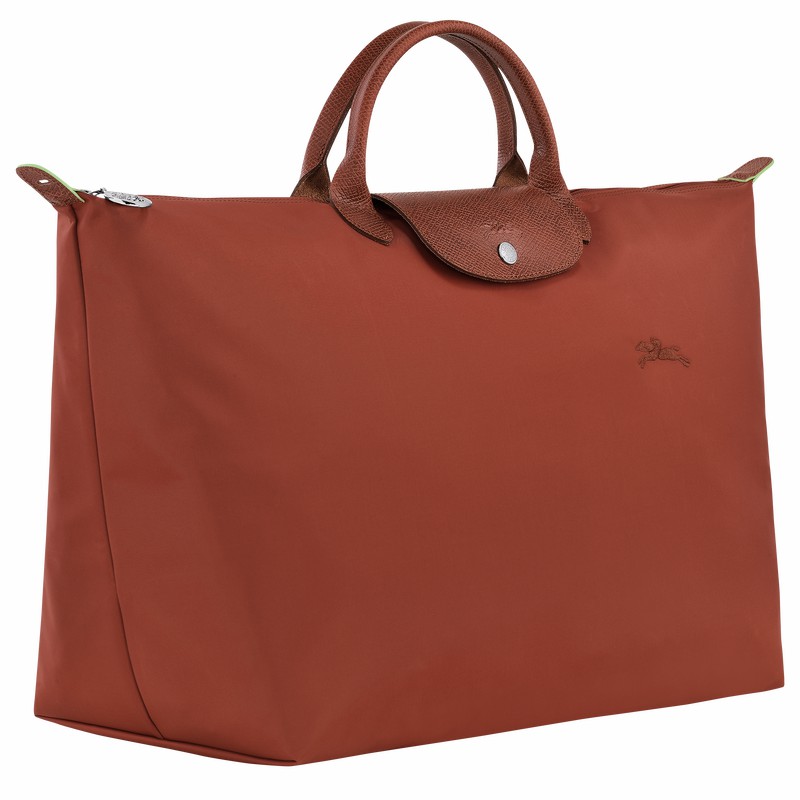 Sac de Voyage Longchamp Le Pliage Green S Femme Marron Soldes | L1624919404