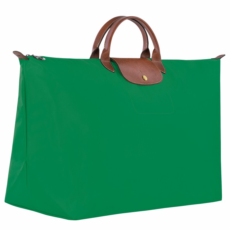 Sac de Voyage Longchamp Le Pliage Original M Homme Vert Soldes | L1625089P88-