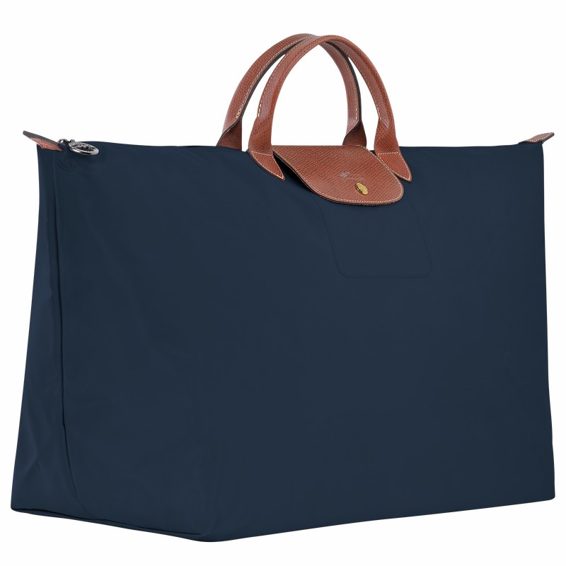 Sac de Voyage Longchamp Le Pliage Original M Homme Bleu Marine Soldes | L1625089P68-