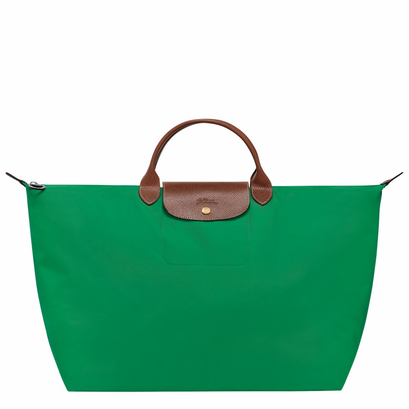 Sac de Voyage Longchamp Le Pliage Original S Homme Vert Soldes | L1624089P88-