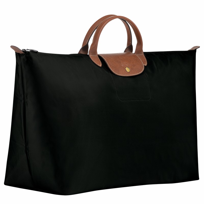 Sac de Voyage Longchamp Le Pliage Original M Homme Noir Soldes | L1625089001-