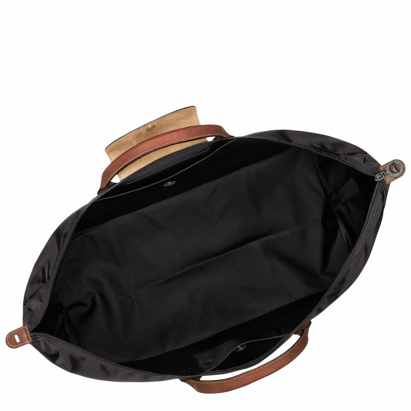 Sac de Voyage Longchamp Le Pliage Original M Homme Noir Soldes | L1625089001-