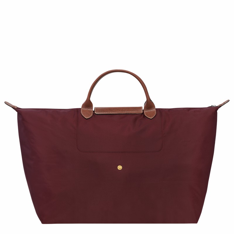 Sac de Voyage Longchamp Le Pliage Original S Homme Bordeaux Soldes | L1624089P87-