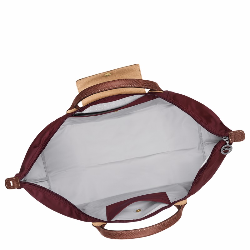 Sac de Voyage Longchamp Le Pliage Original S Homme Bordeaux Soldes | L1624089P87-