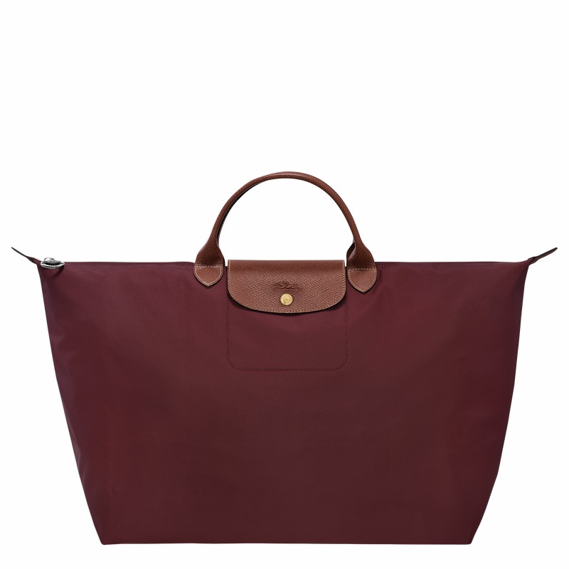 Sac de Voyage Longchamp Le Pliage Original S Homme Bordeaux Soldes | L1624089P87-