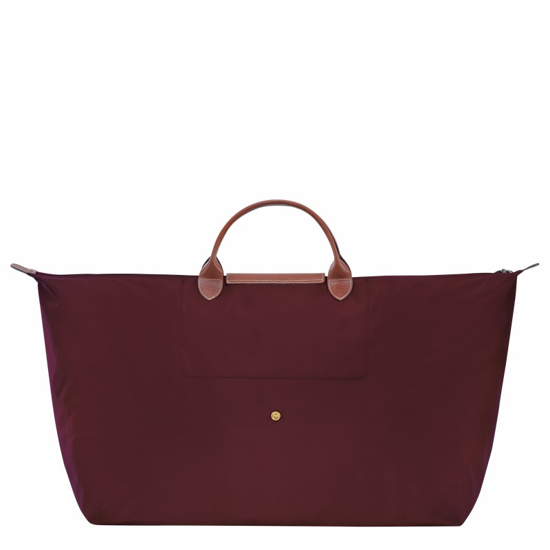 Sac de Voyage Longchamp Le Pliage Original M Homme Bordeaux Soldes | L1625089P87-