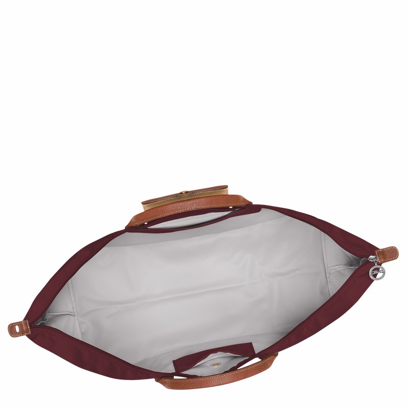 Sac de Voyage Longchamp Le Pliage Original M Homme Bordeaux Soldes | L1625089P87-