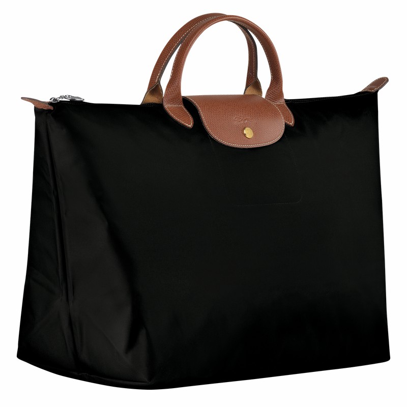 Sac de Voyage Longchamp Le Pliage Original S Homme Noir Soldes | L1624089001-