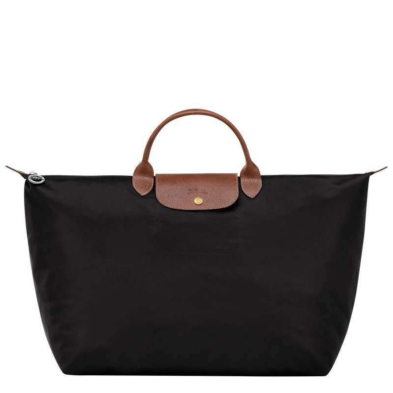 Sac de Voyage Longchamp Le Pliage Original S Homme Noir Soldes | L1624089001-