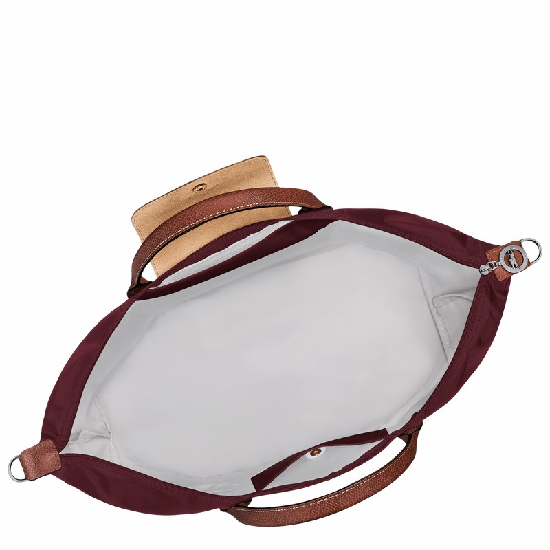 Sac de Voyage Longchamp Le Pliage Original expandable Homme Bordeaux Soldes | L1911089P87-