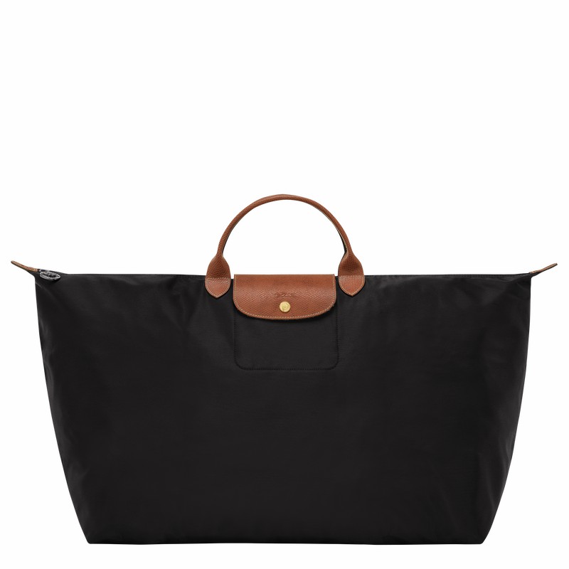 Sac de Voyage Longchamp Le Pliage Original M Femme Noir Soldes | L1625089001