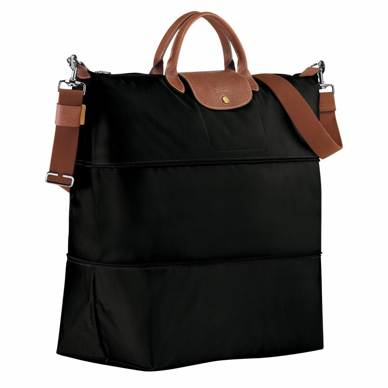 Sac de Voyage Longchamp Le Pliage Original expandable Femme Noir Soldes | L1911089001