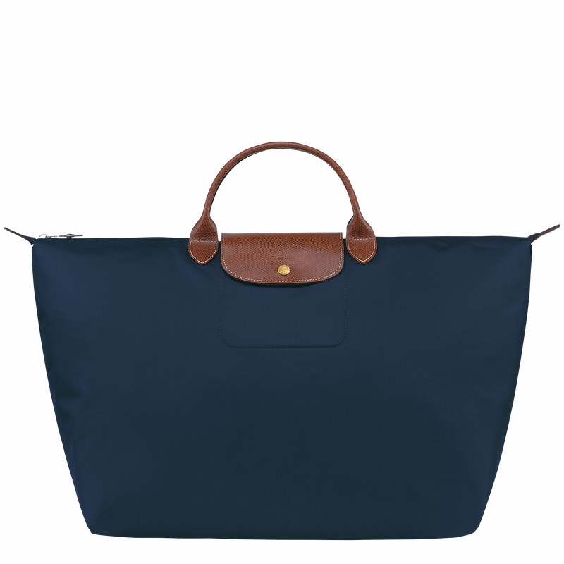 Sac de Voyage Longchamp Le Pliage Original S Femme Bleu Marine Soldes | L1624089P68