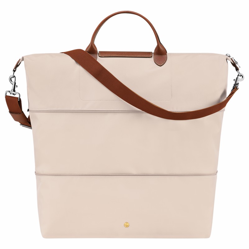 Sac de Voyage Longchamp Le Pliage Original expandable Femme Blanche Soldes | L1911089P71