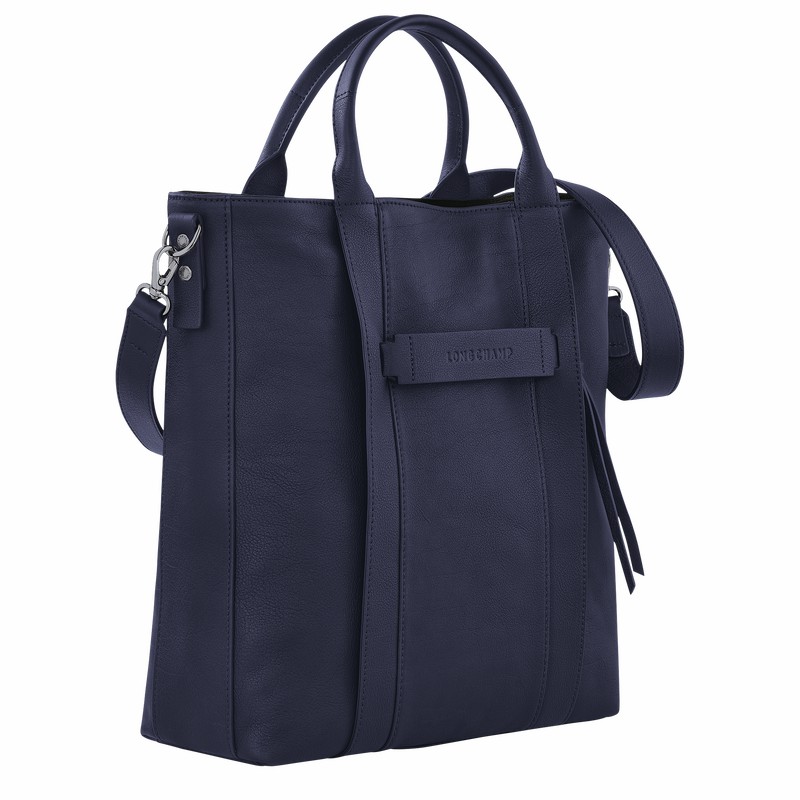 Sacs Fourre Tout Longchamp 3D L Femme Bleu Marine Soldes | 20052HCV645