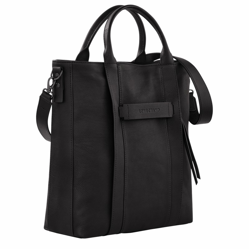 Sacs Fourre Tout Longchamp 3D L Femme Noir Soldes | 20052HCV001