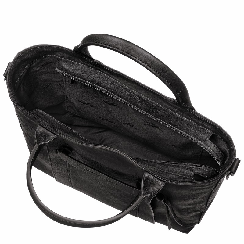 Sacs Fourre Tout Longchamp 3D L Femme Noir Soldes | 20052HCV001