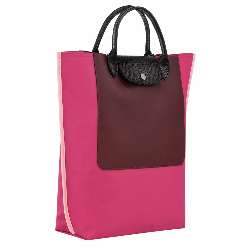 Sacs Fourre Tout Longchamp Cabas Longchamp M Femme Fushia Soldes | 10264093J13