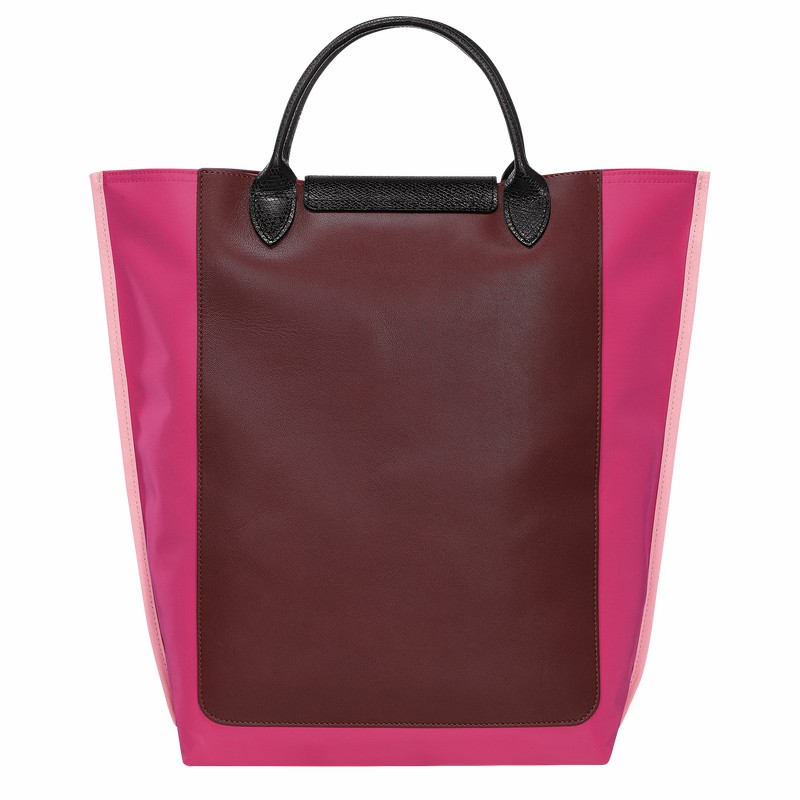 Sacs Fourre Tout Longchamp Cabas Longchamp M Femme Fushia Soldes | 10264093J13